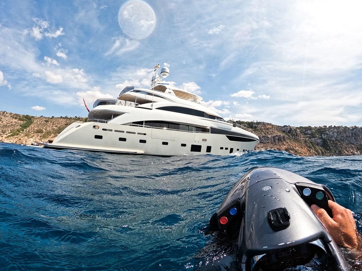 a person on a boat aboard ACE 2 Yacht for Sale