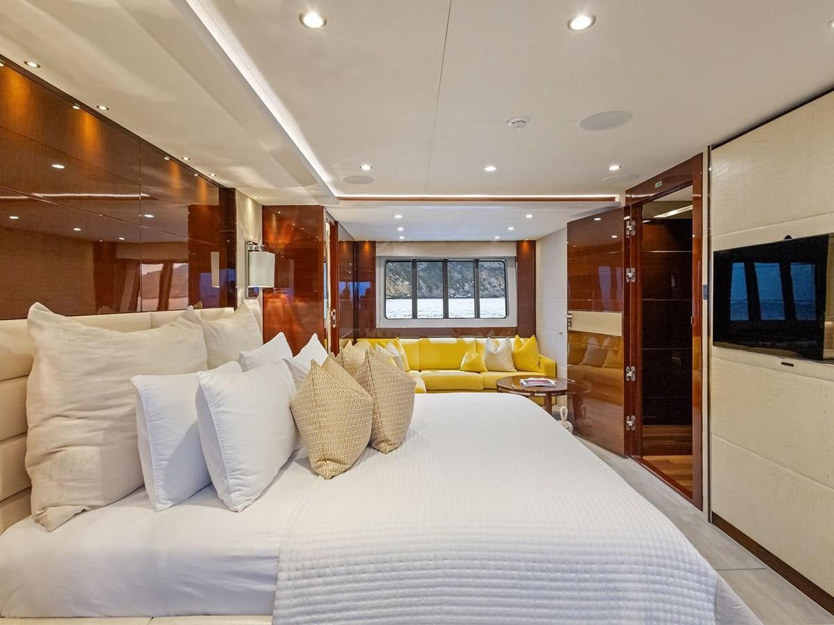 a bed in a hotel room aboard ACE 2 Yacht for Sale