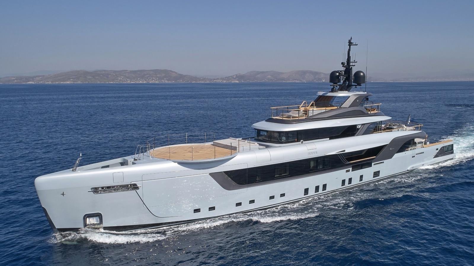 a large white yacht aboard GECO Yacht for Sale