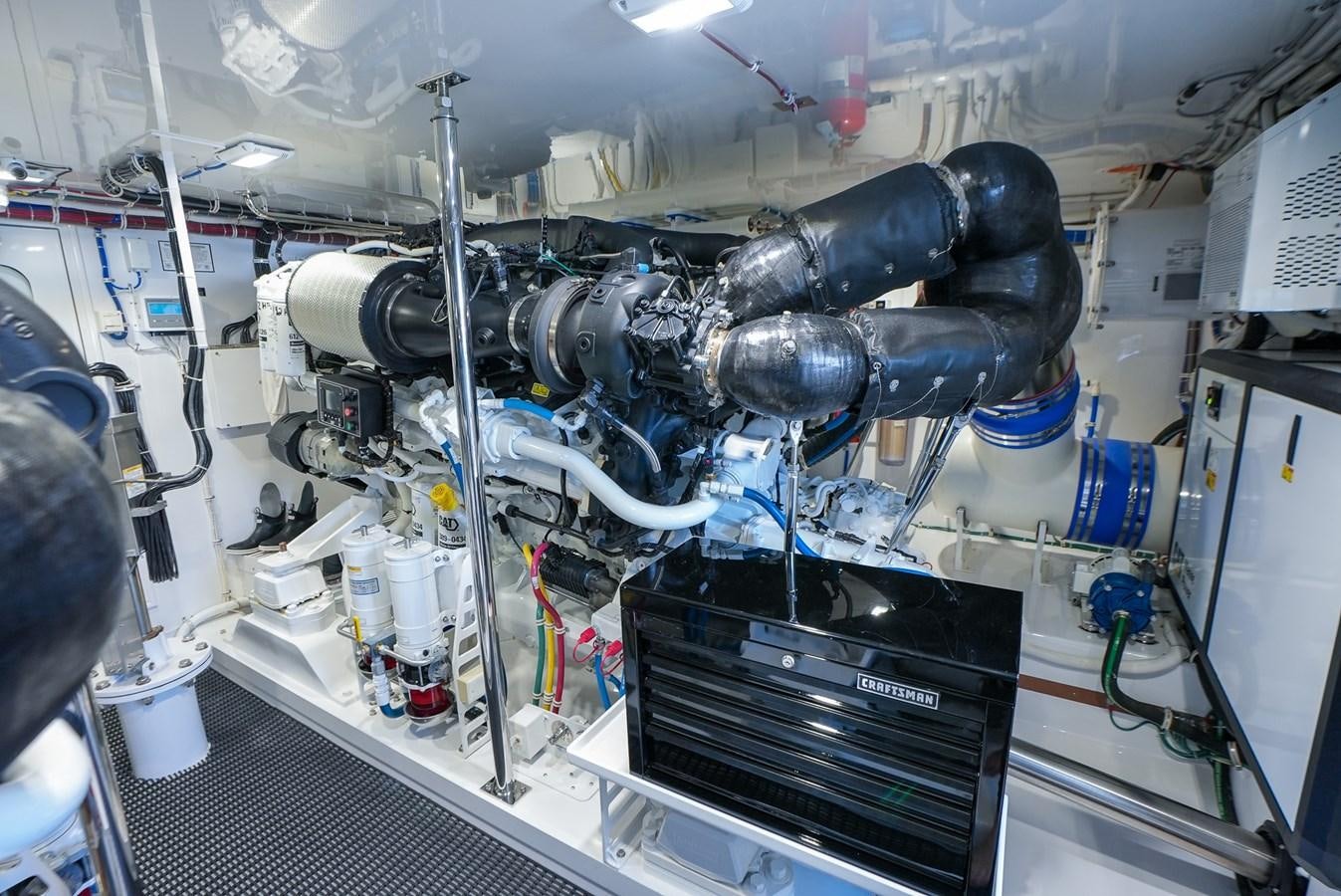 a machine with a large metal cylinder aboard GT 70 Yacht for Sale