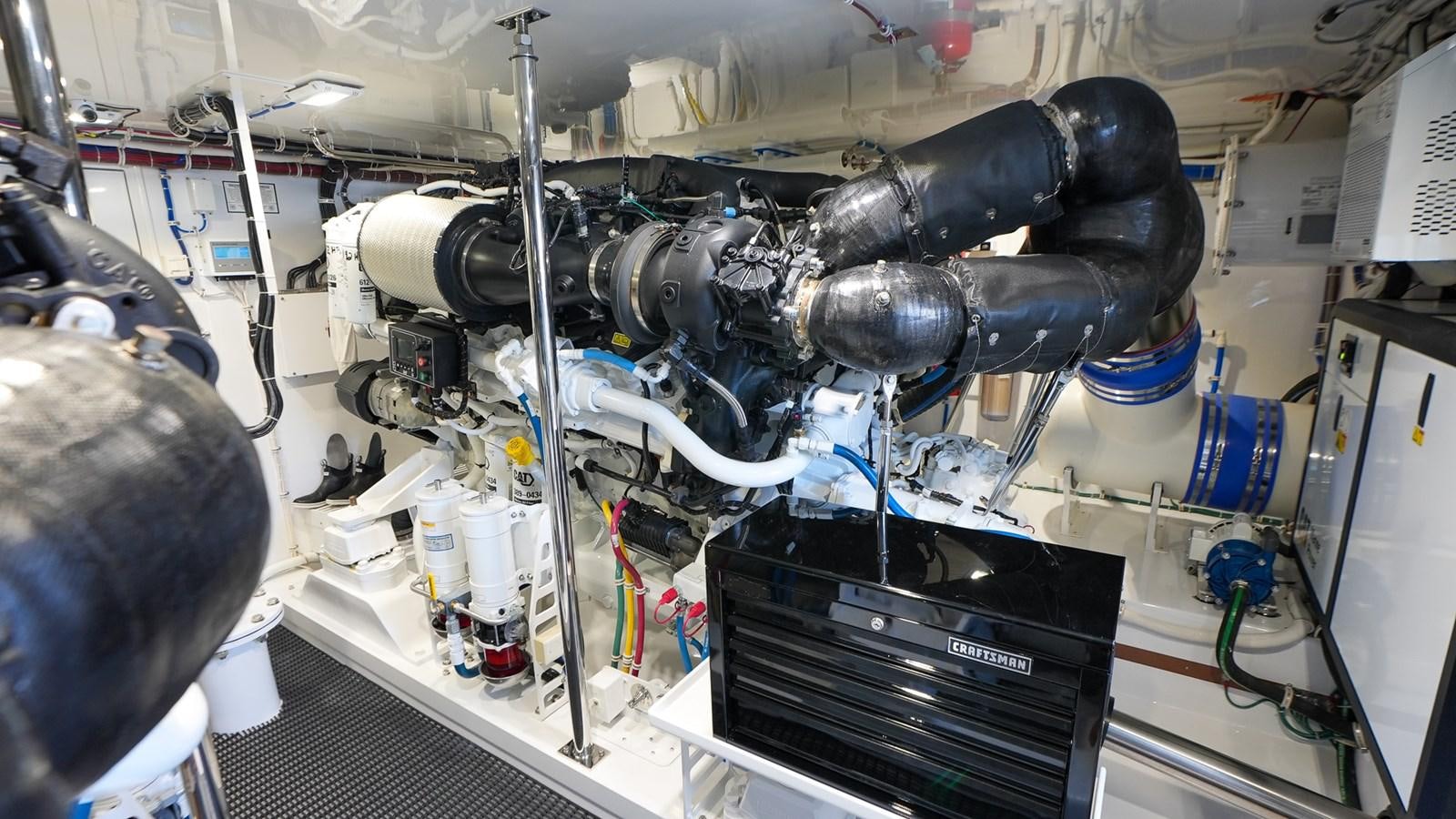 a machine with a large metal pipe aboard GT 70 Yacht for Sale