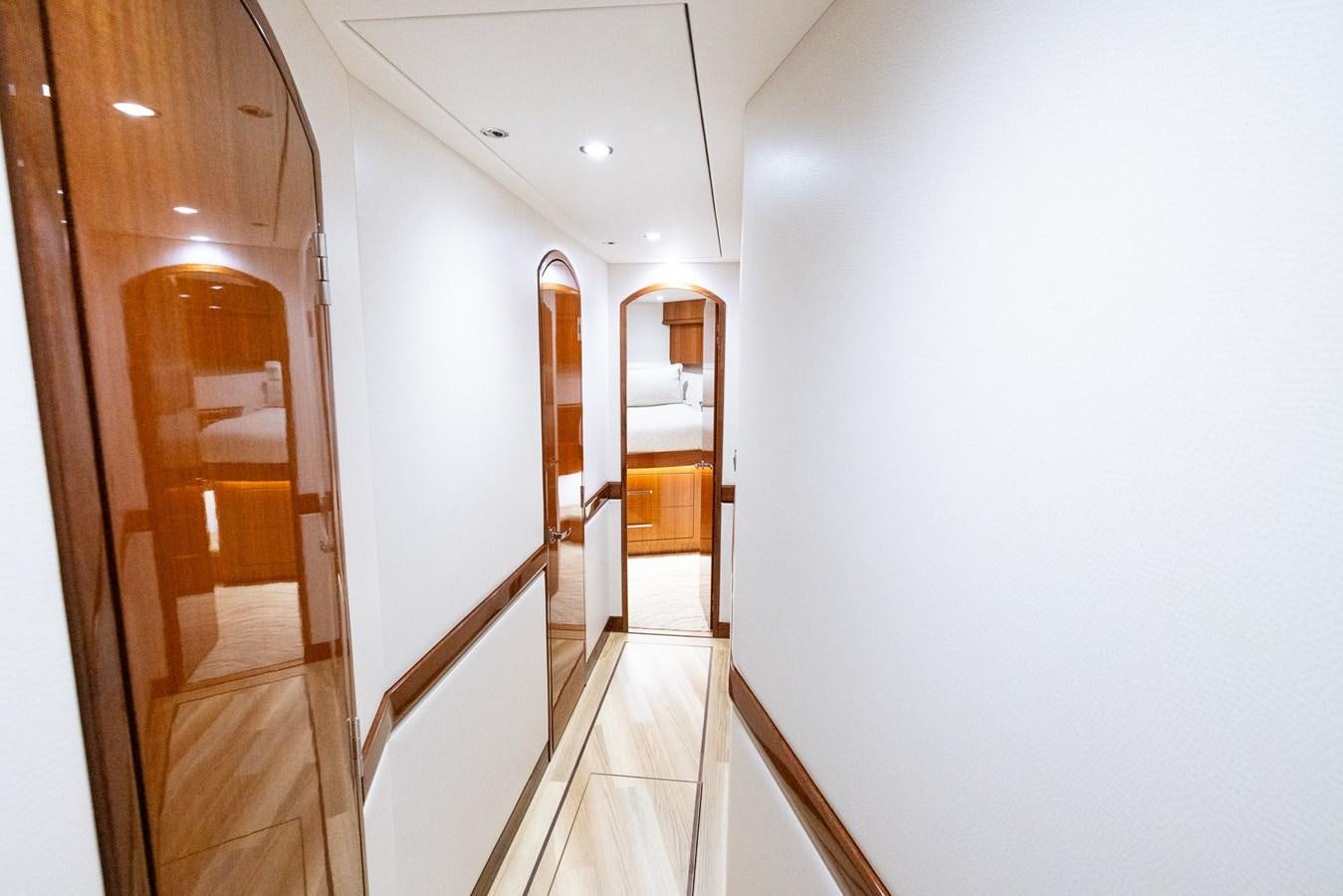 a hallway with doors aboard GT 70 Yacht for Sale