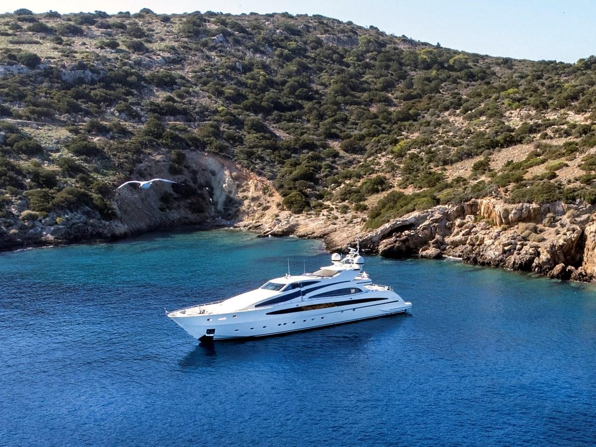 a boat in the water aboard LIBERDADE Yacht for Sale