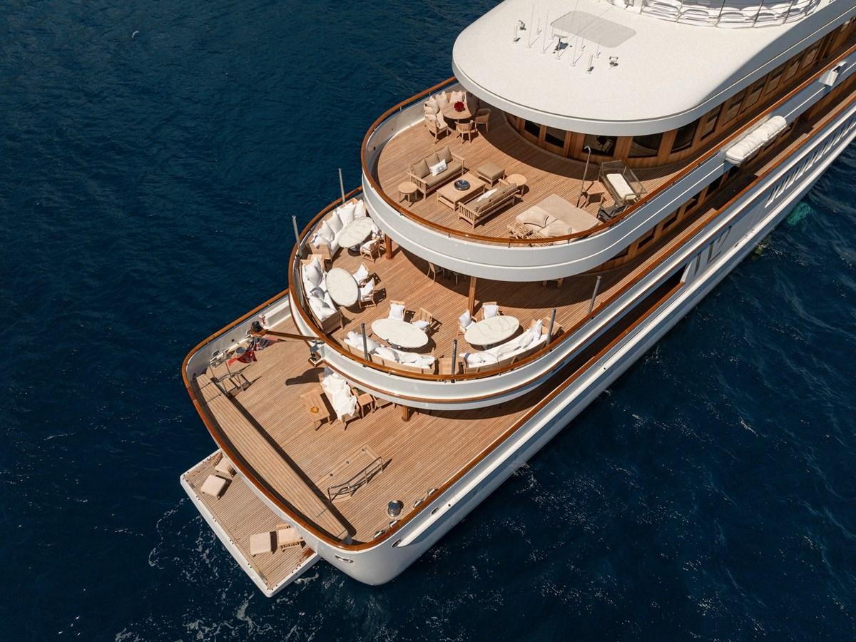 a couple of circular objects on a black surface aboard WEDGE TOO Yacht for Sale