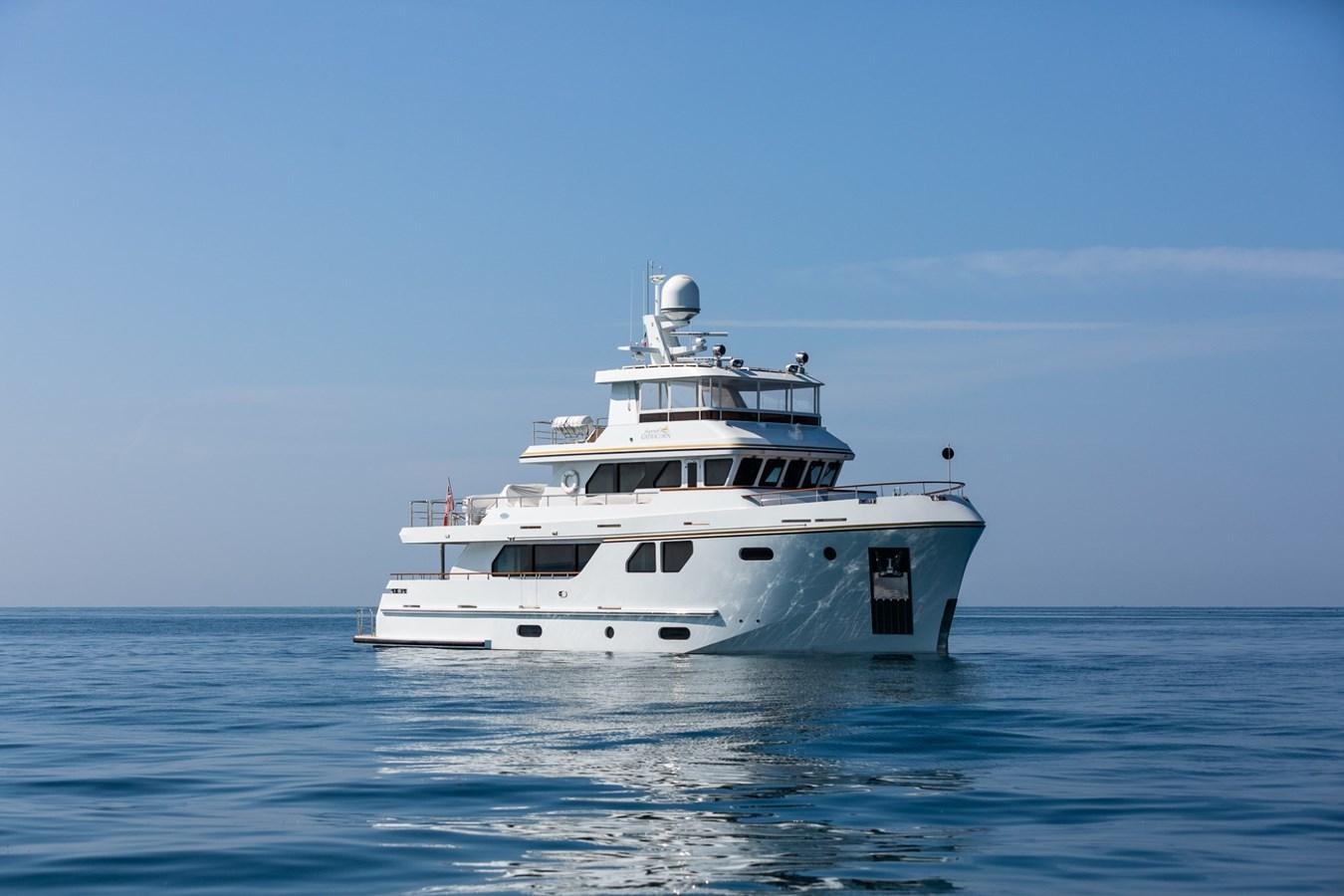 a boat in the water aboard BEYOND CAPRICORN Yacht for Sale