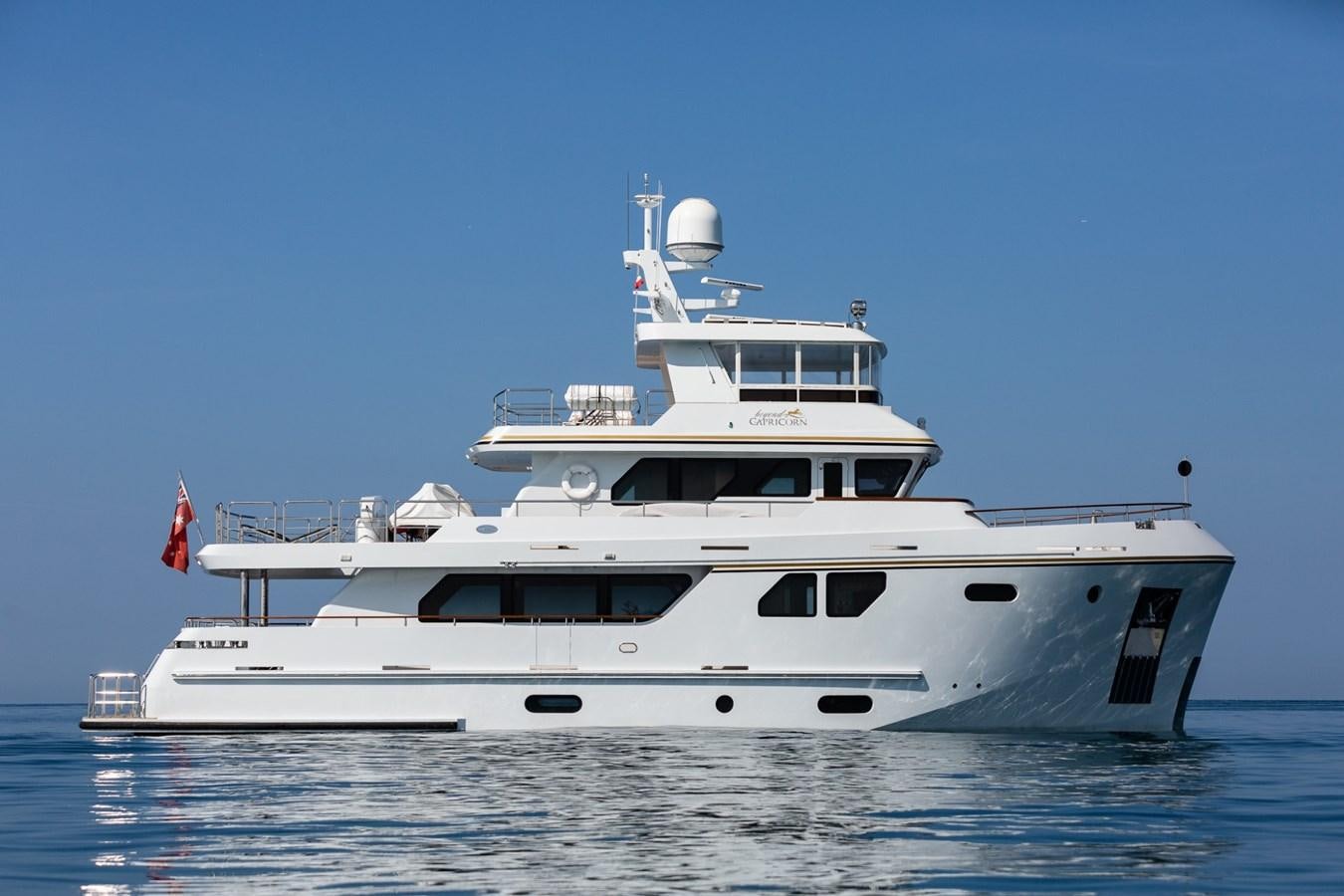 a large white yacht aboard BEYOND CAPRICORN Yacht for Sale