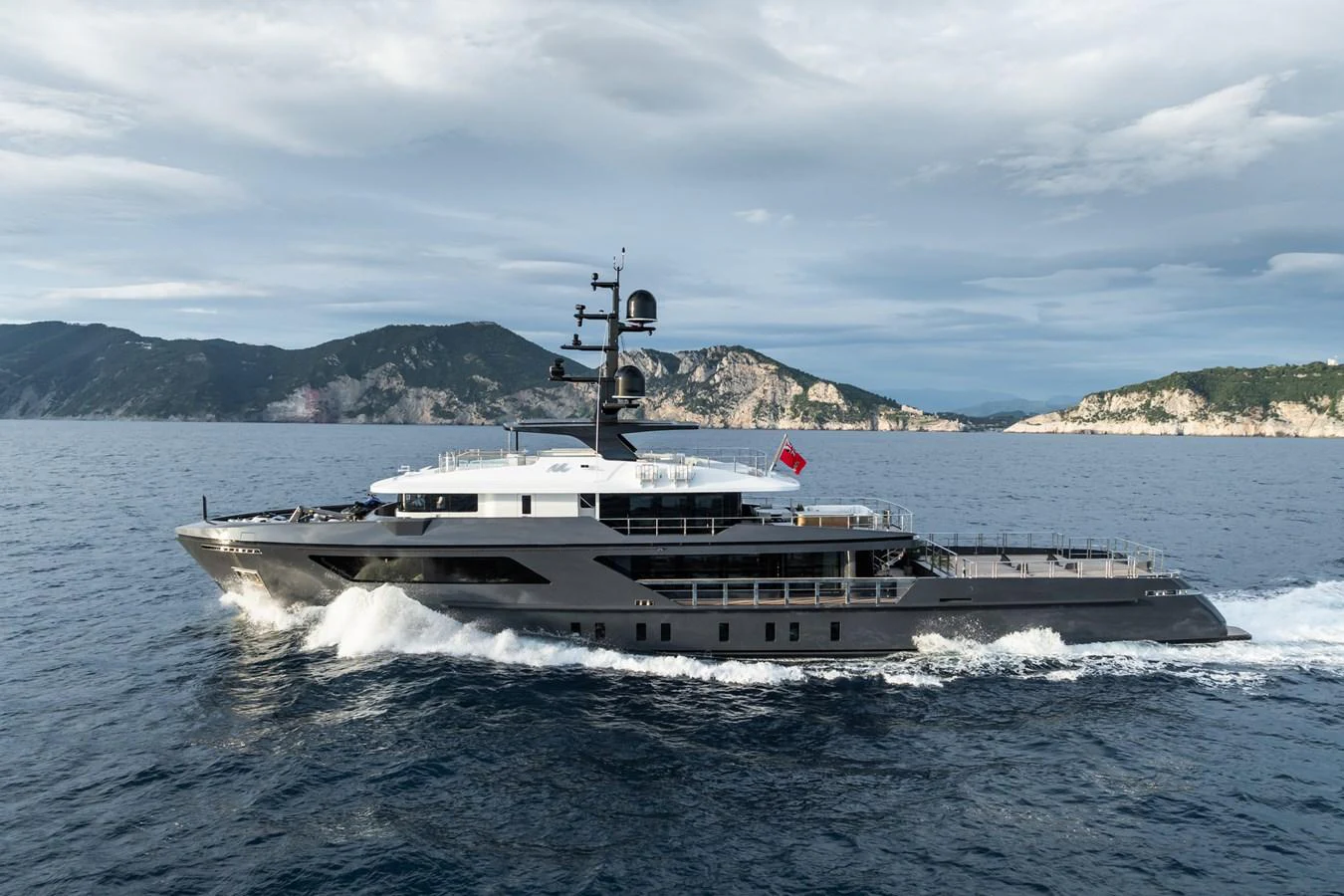 a boat on the water aboard M Yacht for Sale