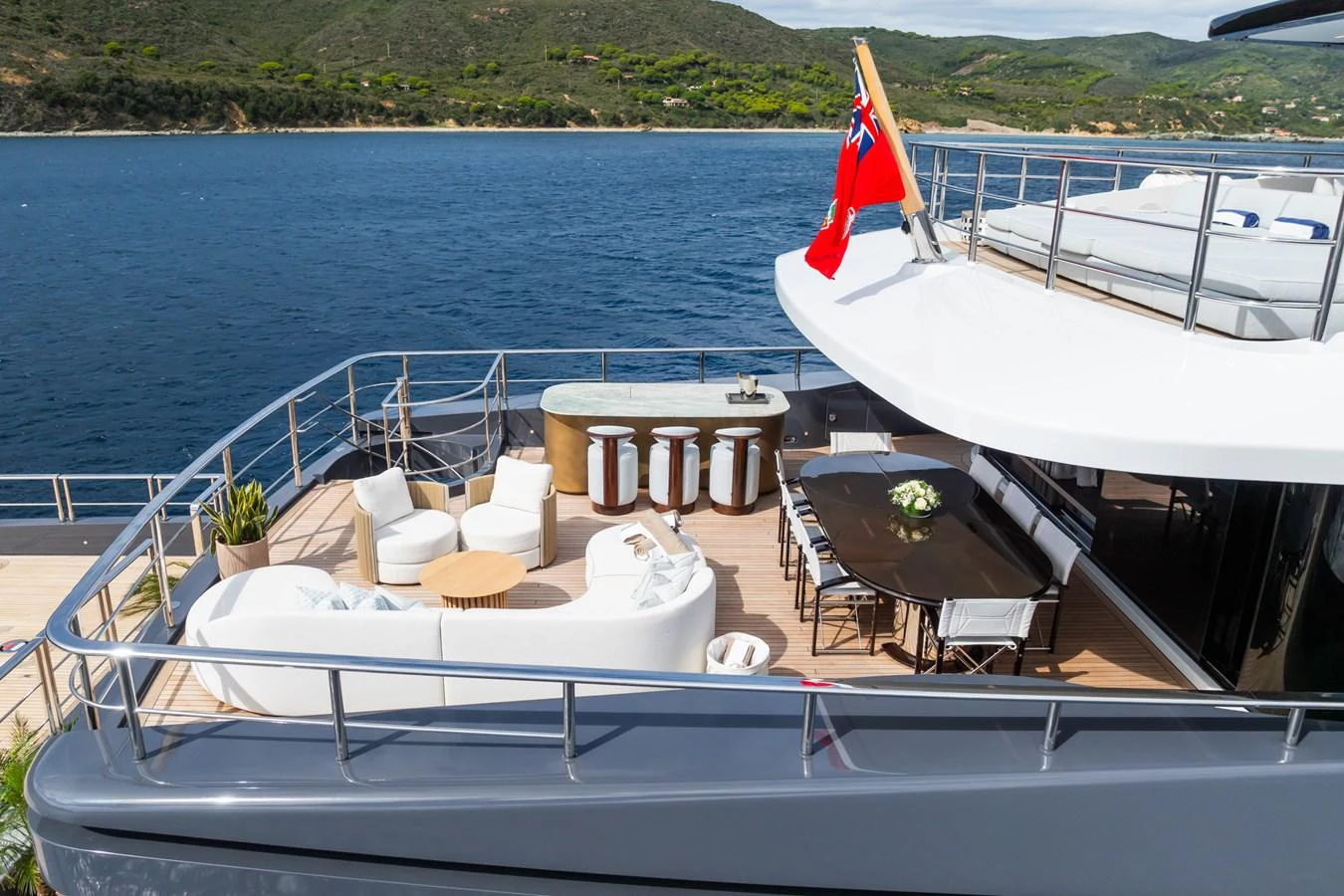 a boat on the water aboard M Yacht for Sale
