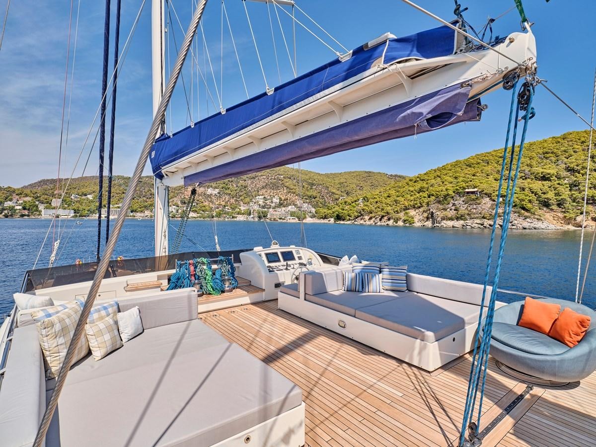 a boat on the water aboard BOOBALE Yacht for Sale