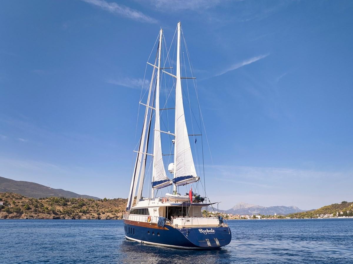 a boat sailing on the water aboard BOOBALE Yacht for Sale