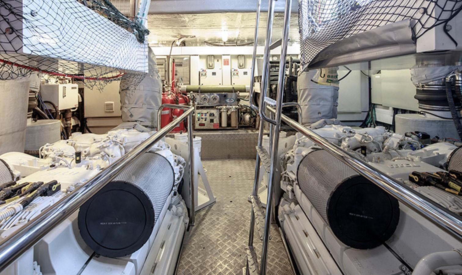 a room with machinery aboard SSM Yacht for Sale