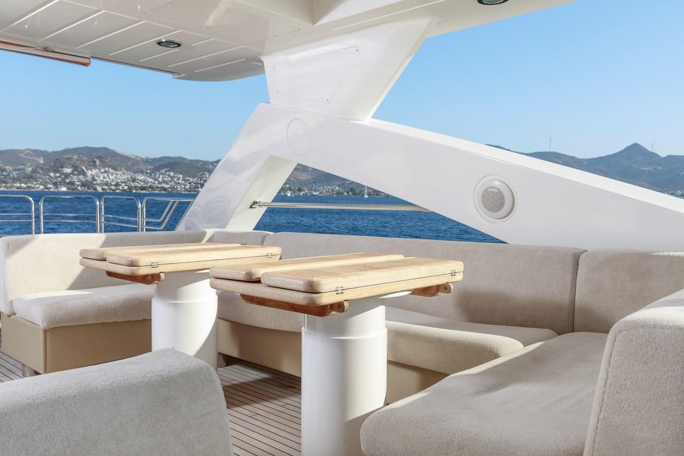 a boat on a deck aboard SSM Yacht for Sale