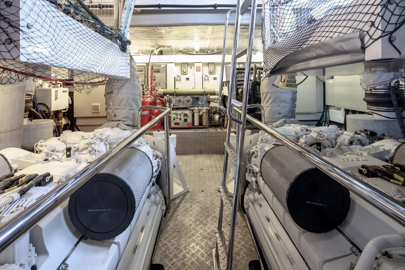 a room with machinery aboard SSM Yacht for Sale