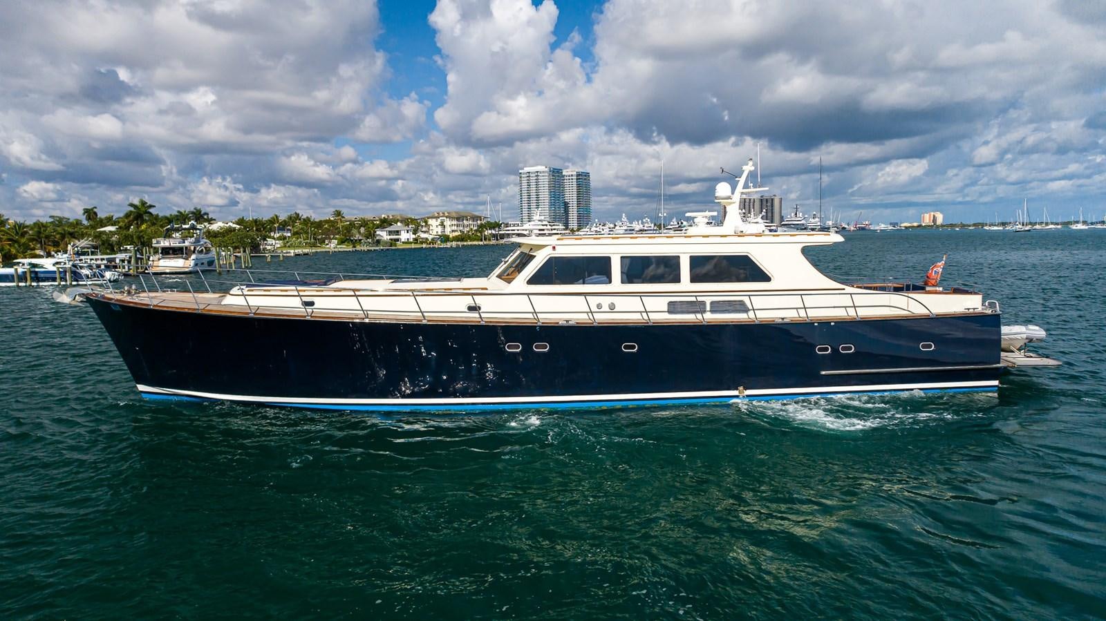 a boat in the water aboard 85 CLASSIC Yacht for Sale