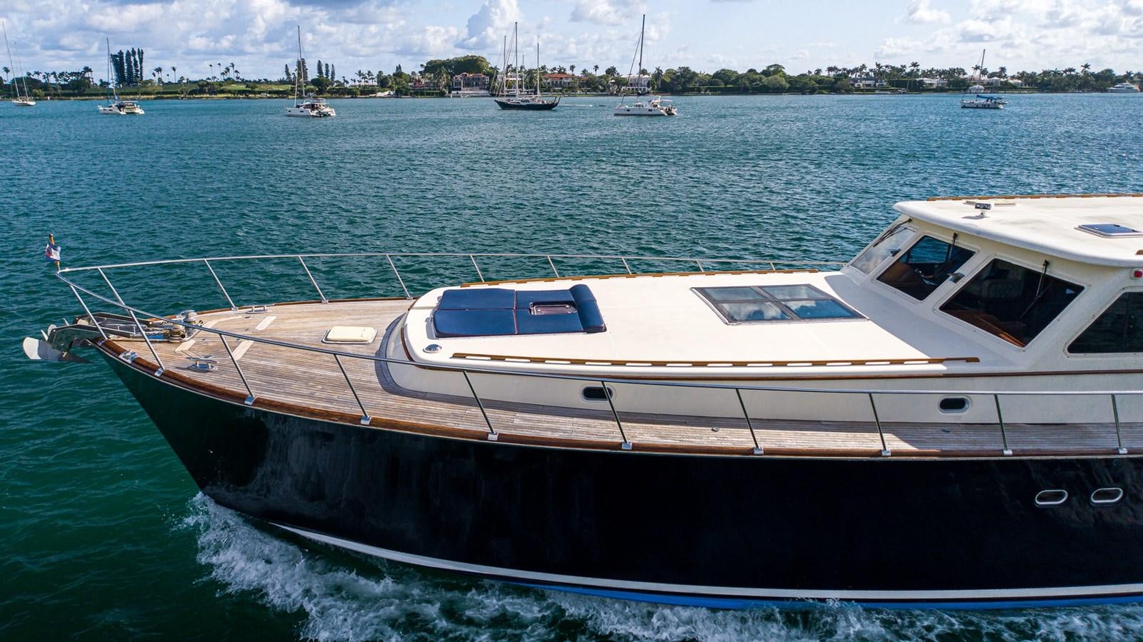 a boat in the water aboard 85 CLASSIC Yacht for Sale
