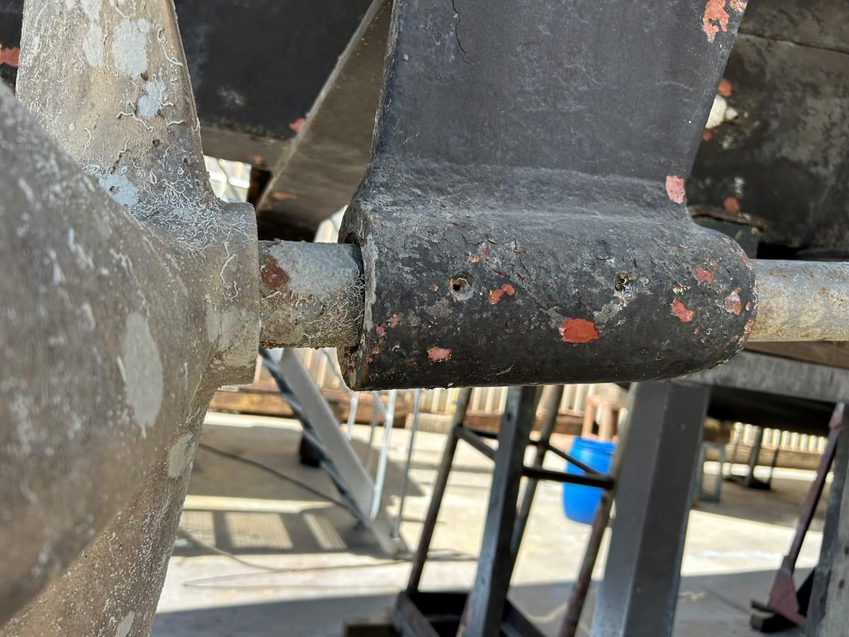 a metal piece of machinery aboard MOTORSAILLOR Yacht for Sale