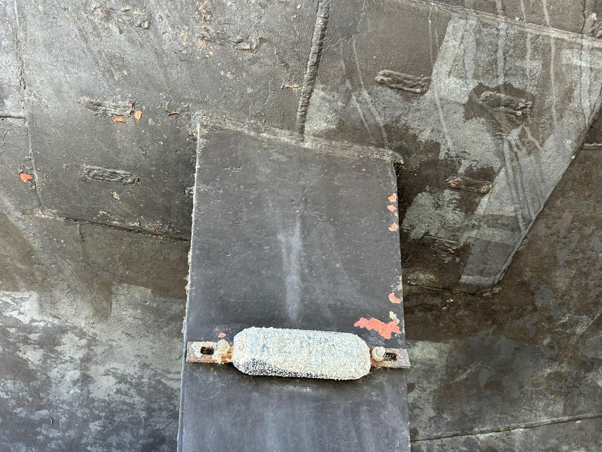 a broken concrete surface aboard MOTORSAILLOR Yacht for Sale