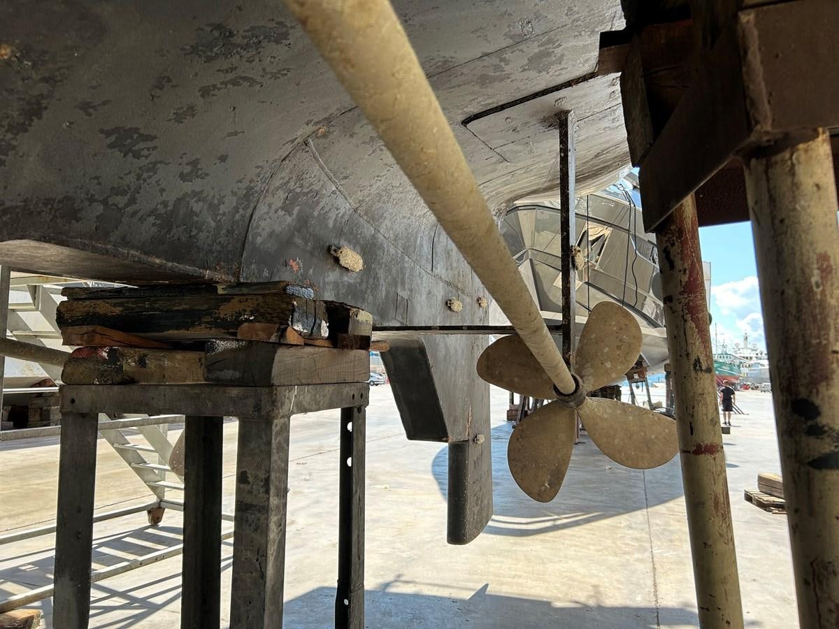 a large wooden structure aboard MOTORSAILLOR Yacht for Sale