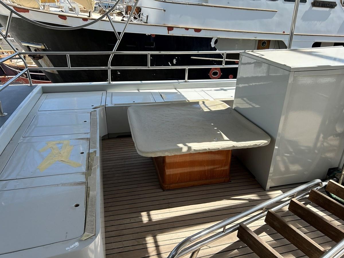 a large metal object with a hole in it aboard MOTORSAILLOR Yacht for Sale