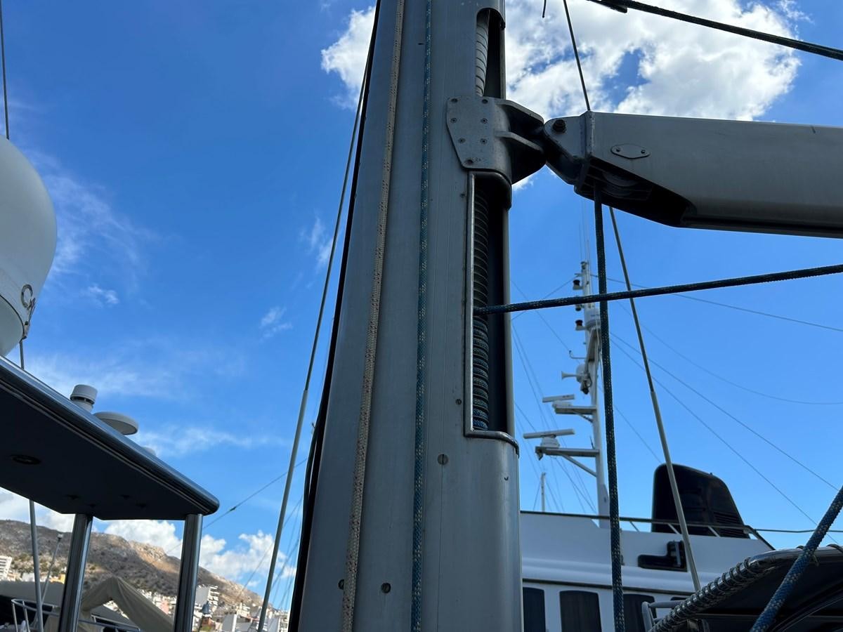 a boat with a large sail aboard MOTORSAILLOR Yacht for Sale