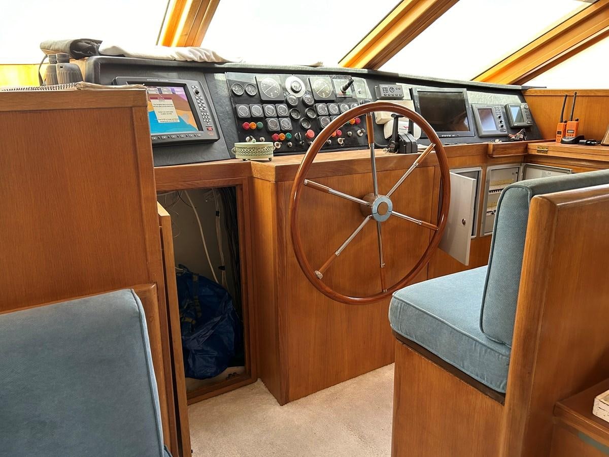 the inside of a vehicle aboard MOTORSAILLOR Yacht for Sale