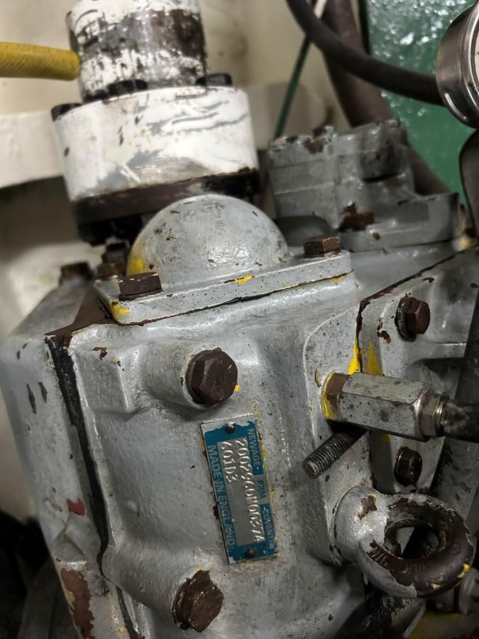 a close-up of a car engine aboard MOTORSAILLOR Yacht for Sale