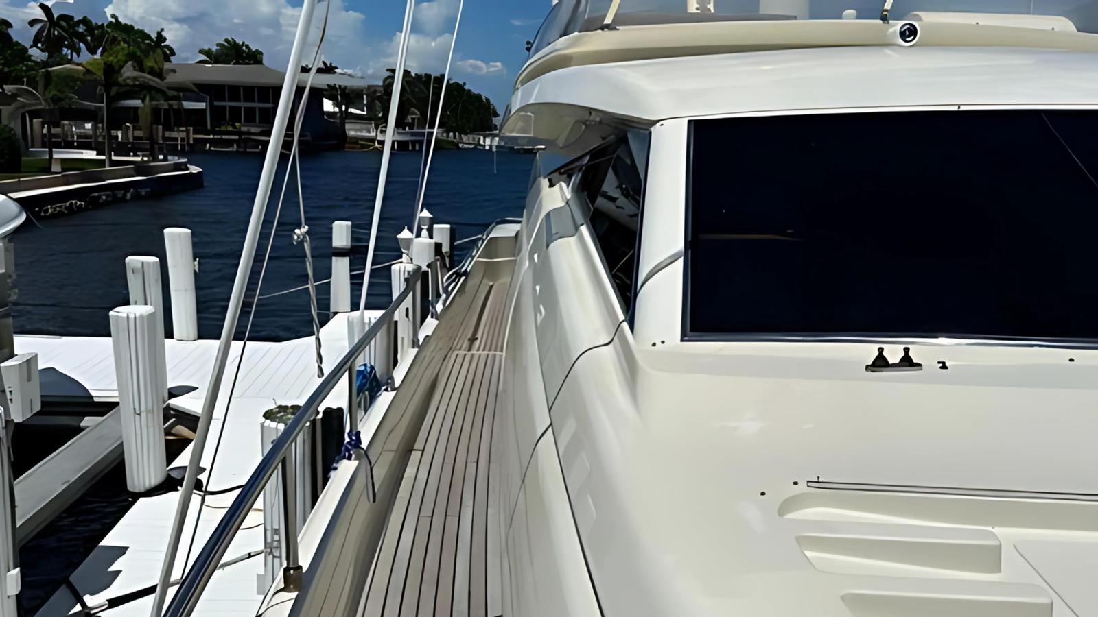 a boat on the water aboard 1998 FERRETTI 80FT Yacht for Sale