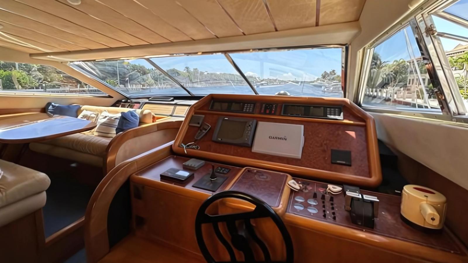 inside of a cabin aboard 1998 FERRETTI 80FT Yacht for Sale