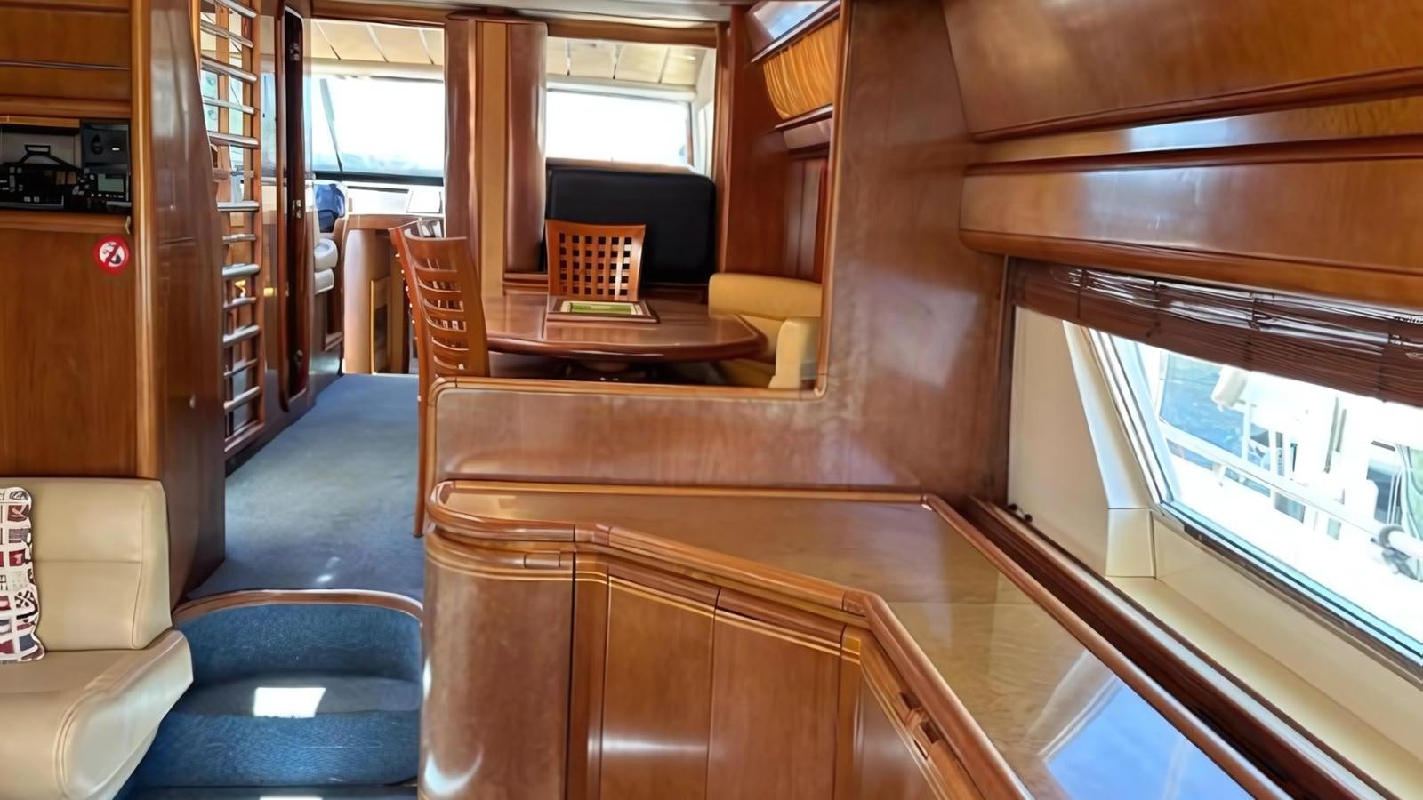 inside of a cabin aboard 1998 FERRETTI 80FT Yacht for Sale
