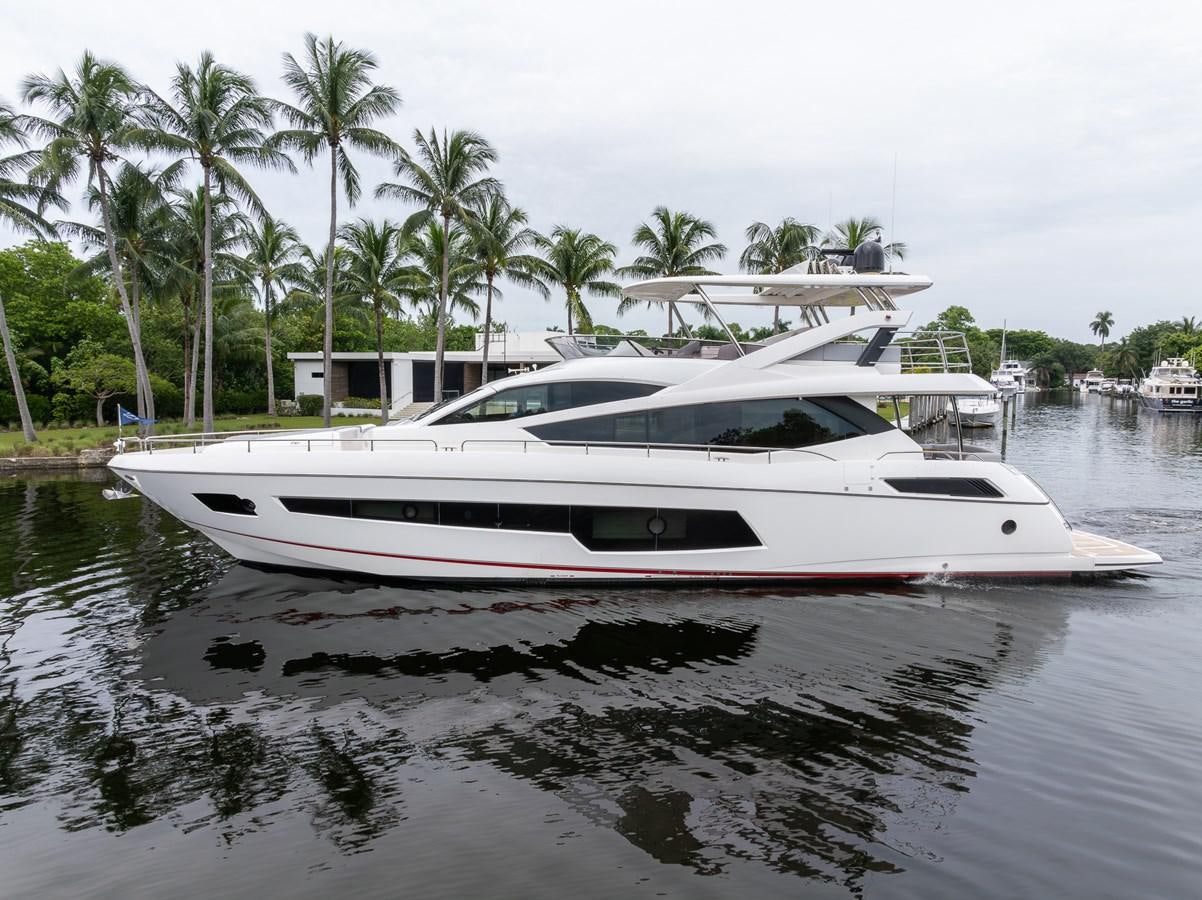 a boat on the water aboard 2018 SUNSEEKER 75 YACHT Yacht for Sale
