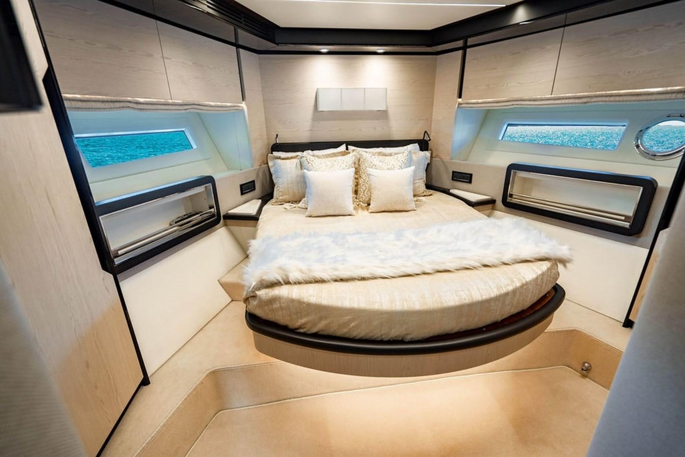 a bed in a train aboard THE PERFECT MERITAGE Yacht for Sale