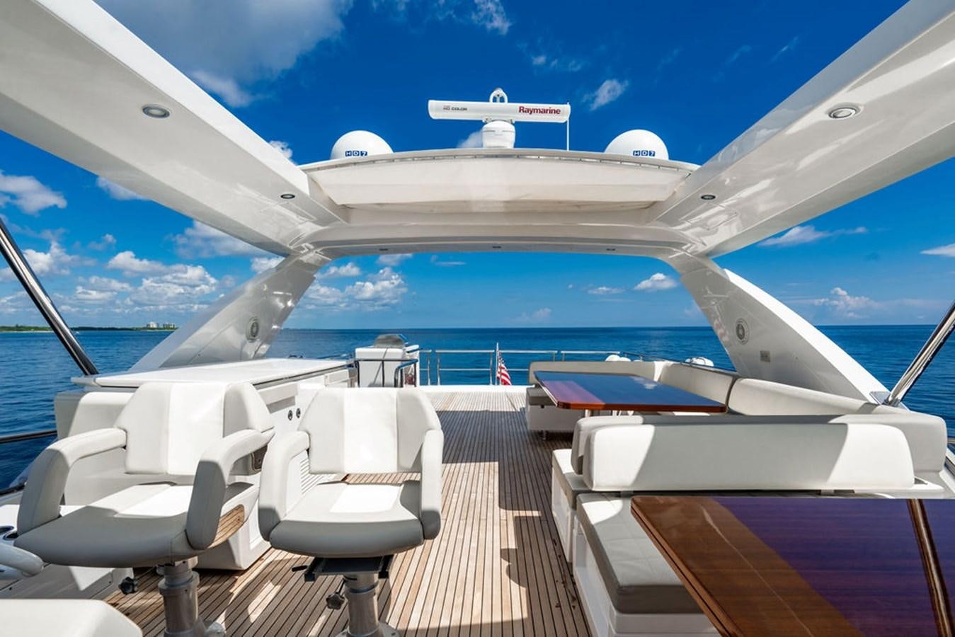 a deck of a boat aboard THE PERFECT MERITAGE Yacht for Sale