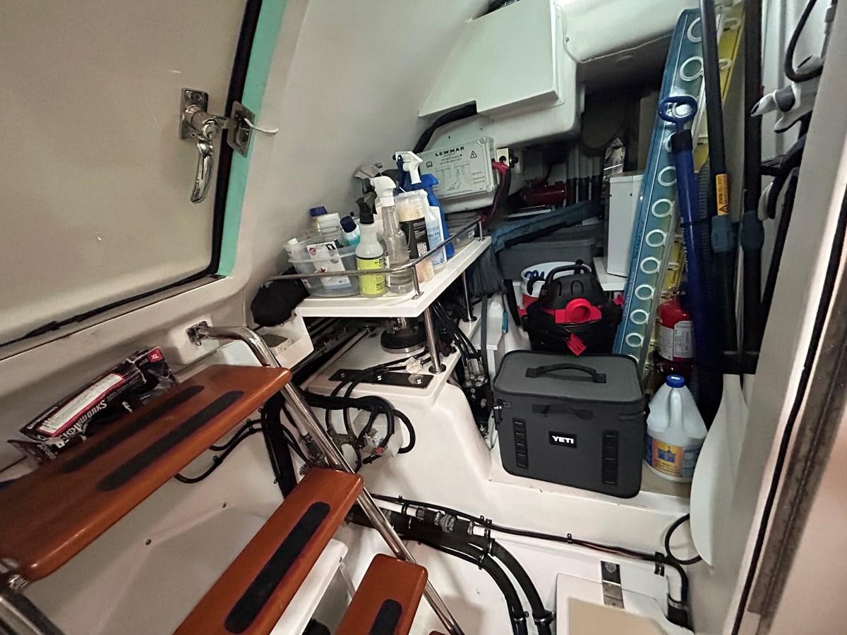 a room with equipment and tools aboard NOVIA II Yacht for Sale