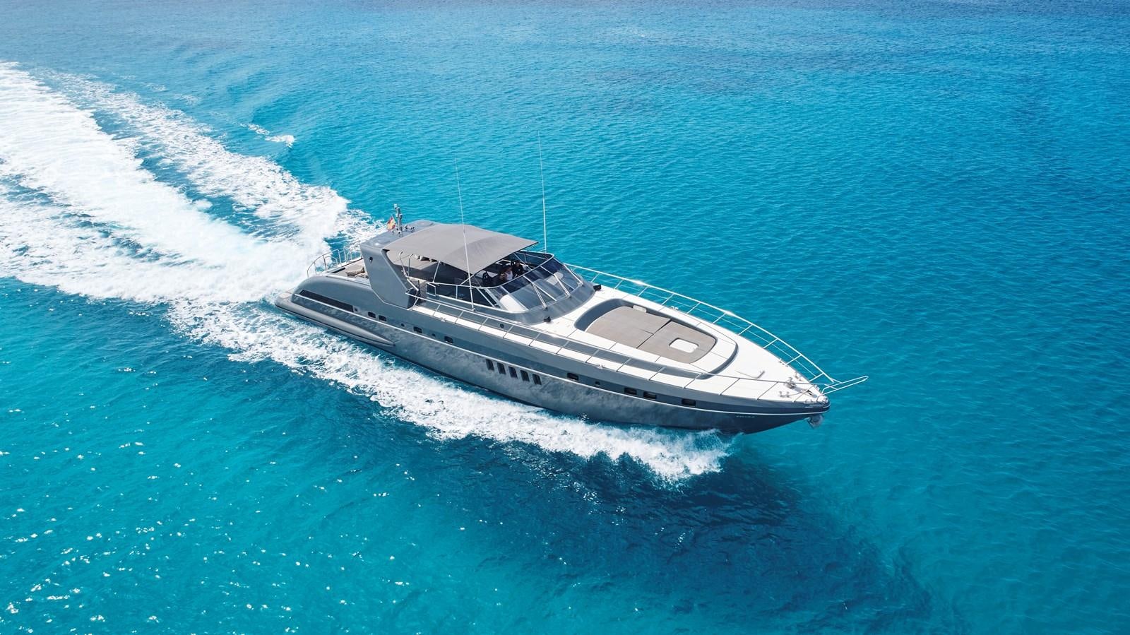 a boat in the water aboard INFINITY Yacht for Sale