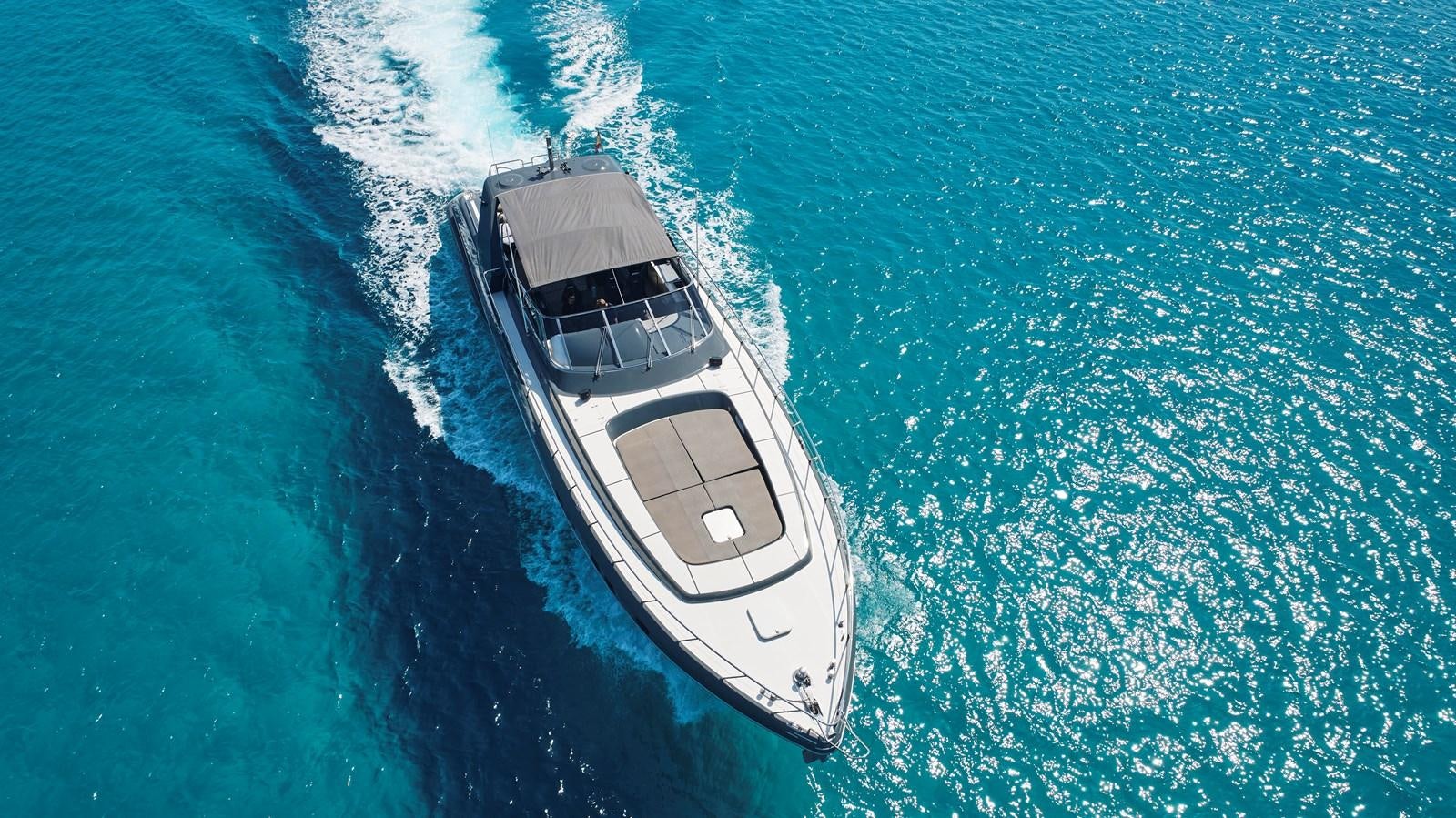 a boat in the water aboard INFINITY Yacht for Sale