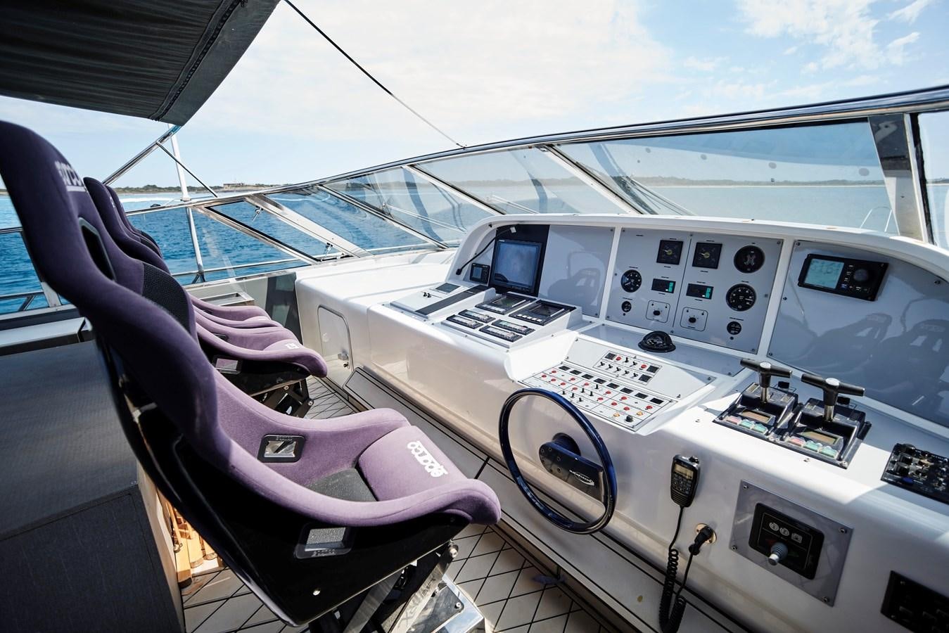 inside of a car aboard INFINITY Yacht for Sale