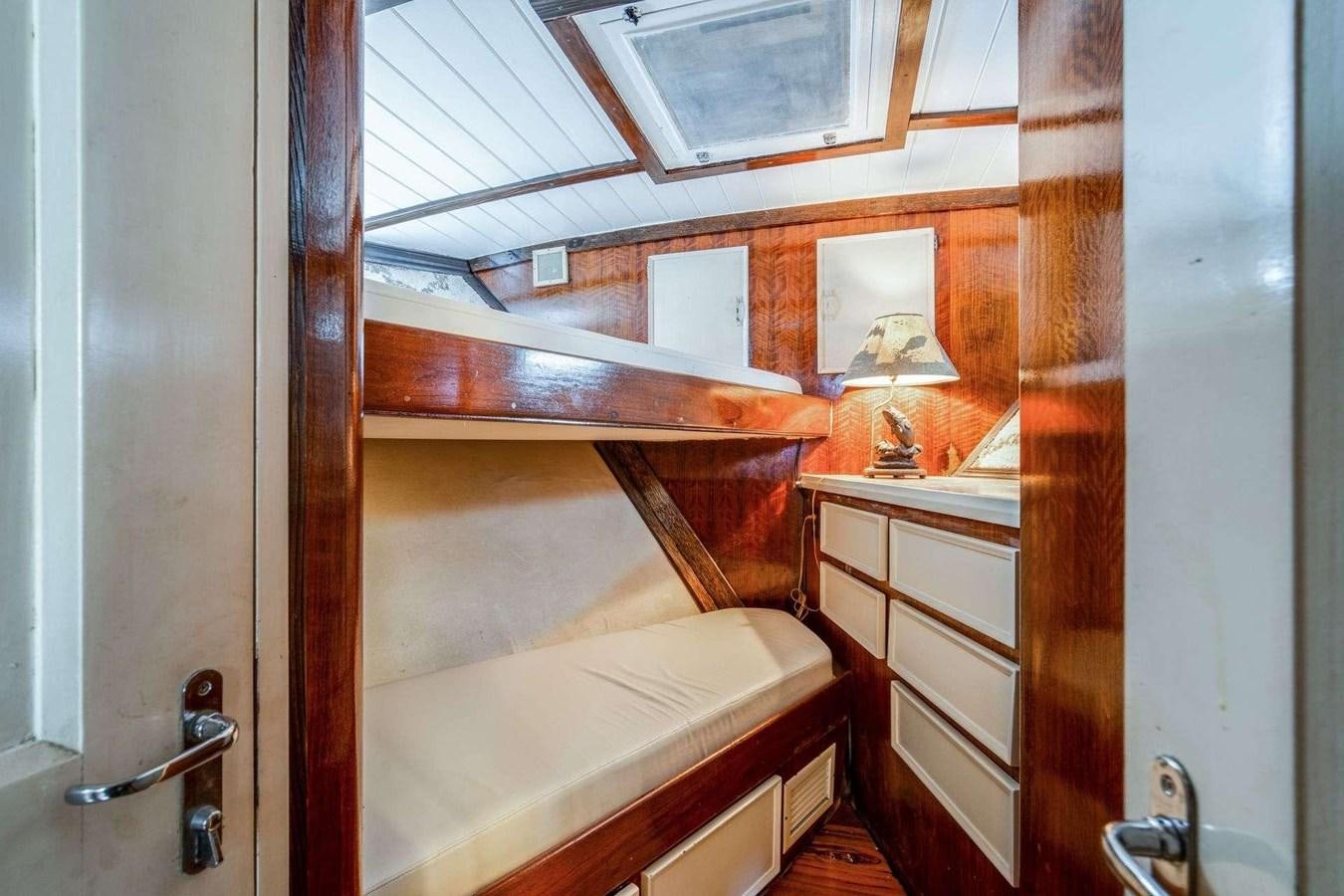 a bathroom with a sink and a mirror aboard SEA WOLF Yacht for Sale