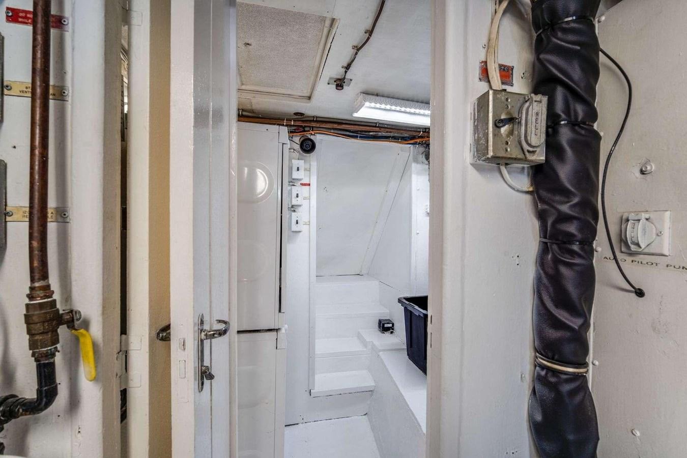 a person standing in a room aboard SEA WOLF Yacht for Sale