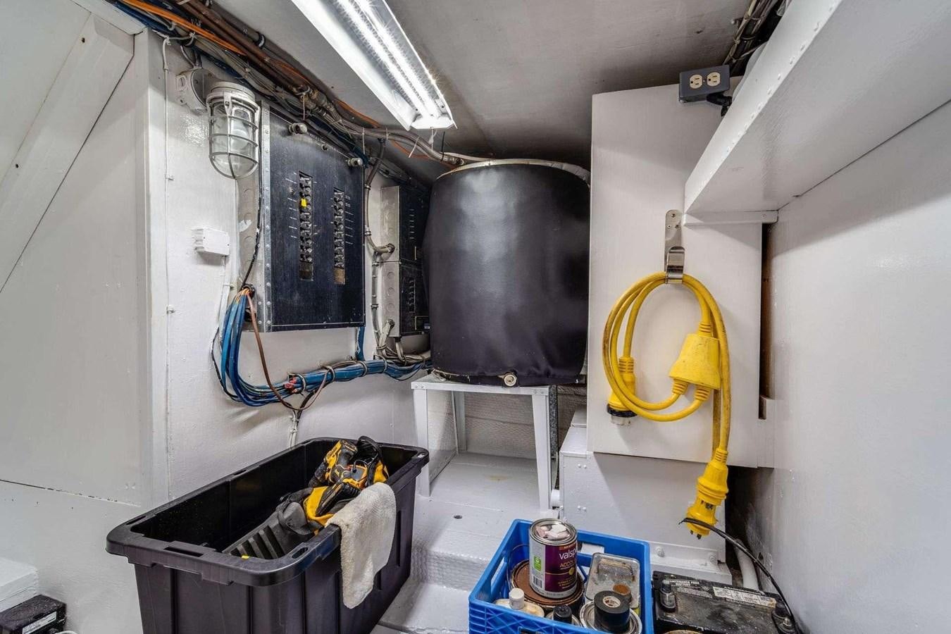 a room with a few equipment aboard SEA WOLF Yacht for Sale