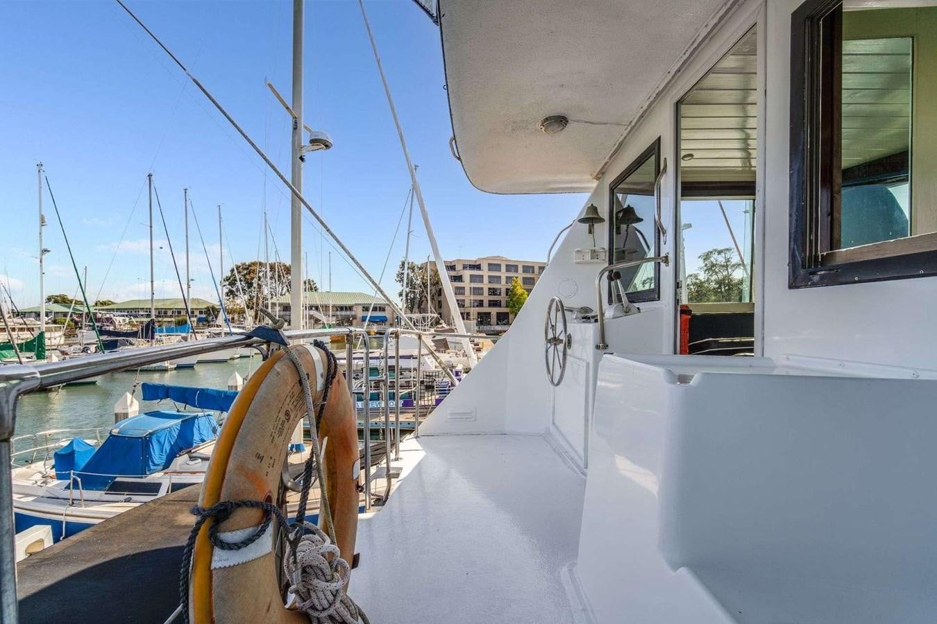 a boat with ropes attached to it aboard SEA WOLF Yacht for Sale