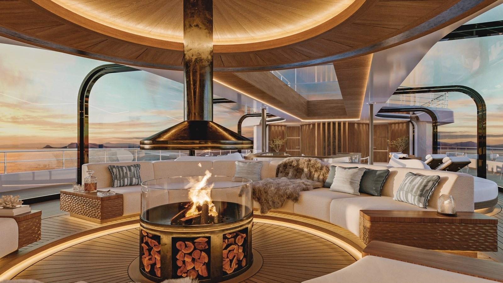a glass of beer on a boat aboard PROJECT RAPTOR Yacht for Sale