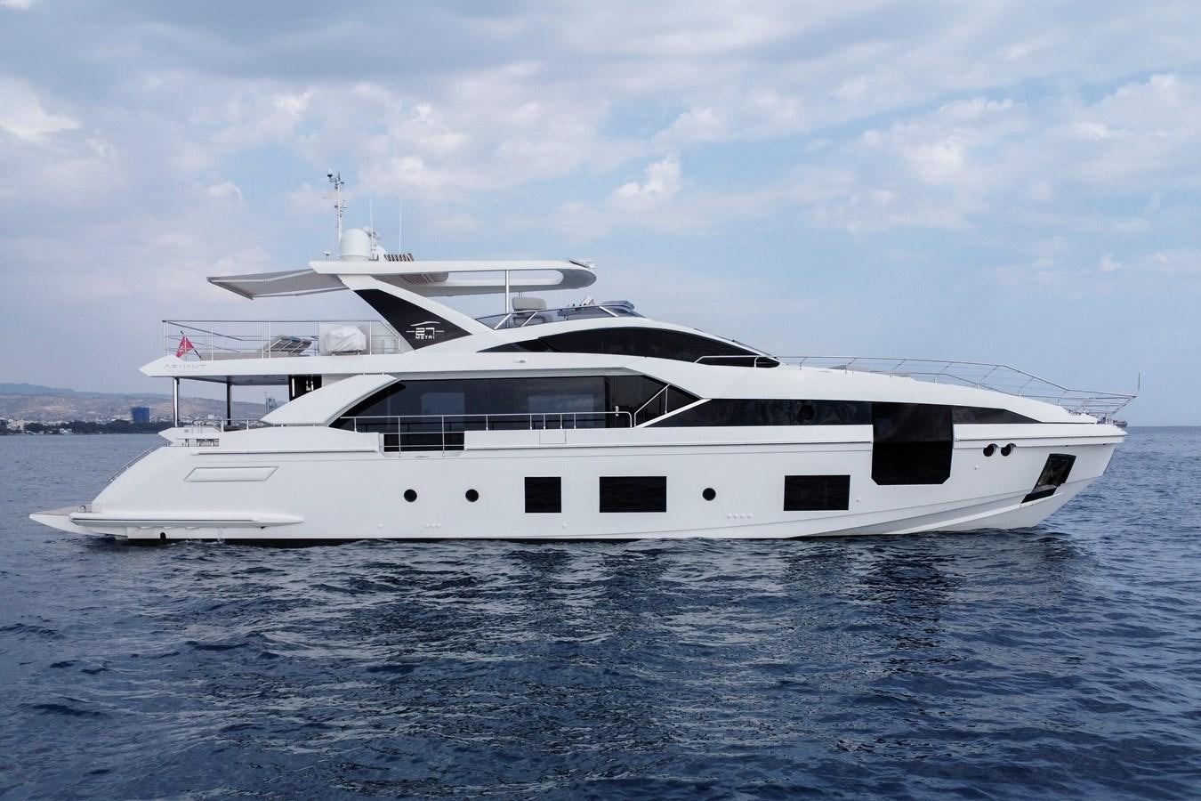 a white yacht in the water aboard CLOUDY BAY Yacht for Sale