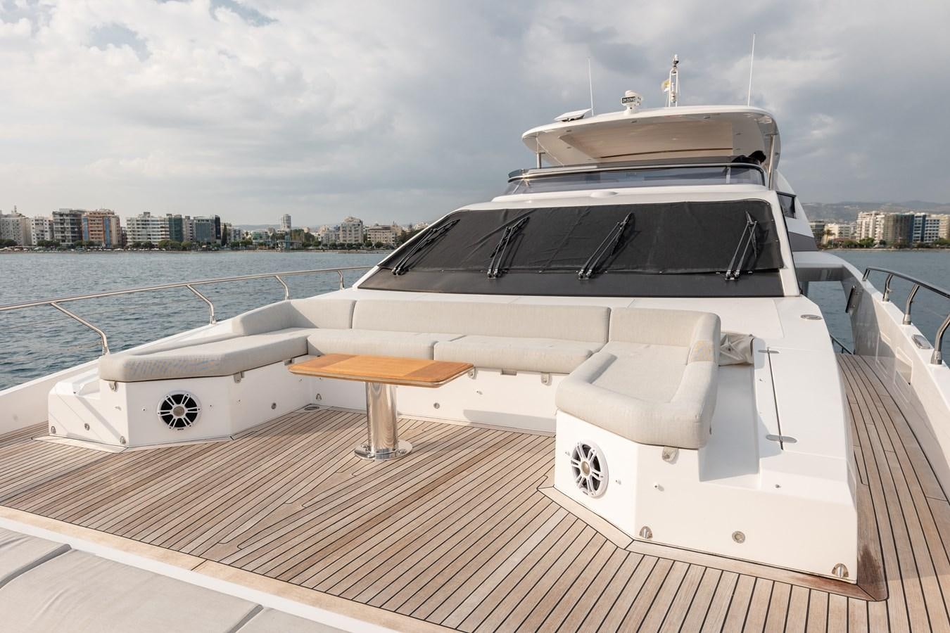 a boat on a dock aboard CLOUDY BAY Yacht for Sale