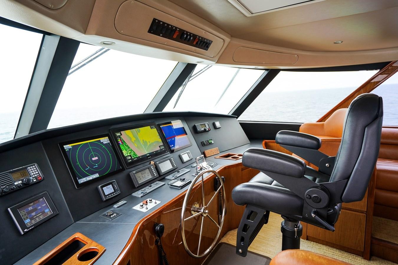 inside of a car aboard BENEDETTA Yacht for Sale