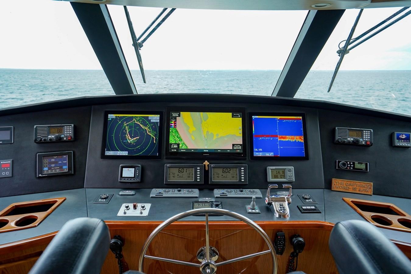 inside of a car aboard BENEDETTA Yacht for Sale