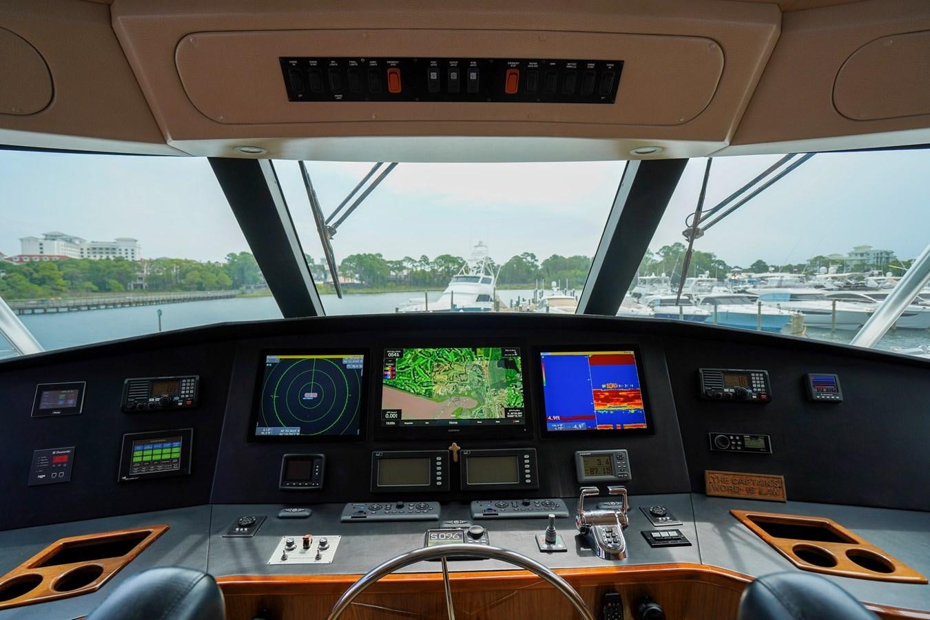a vehicle with multiple screens aboard BENEDETTA Yacht for Sale
