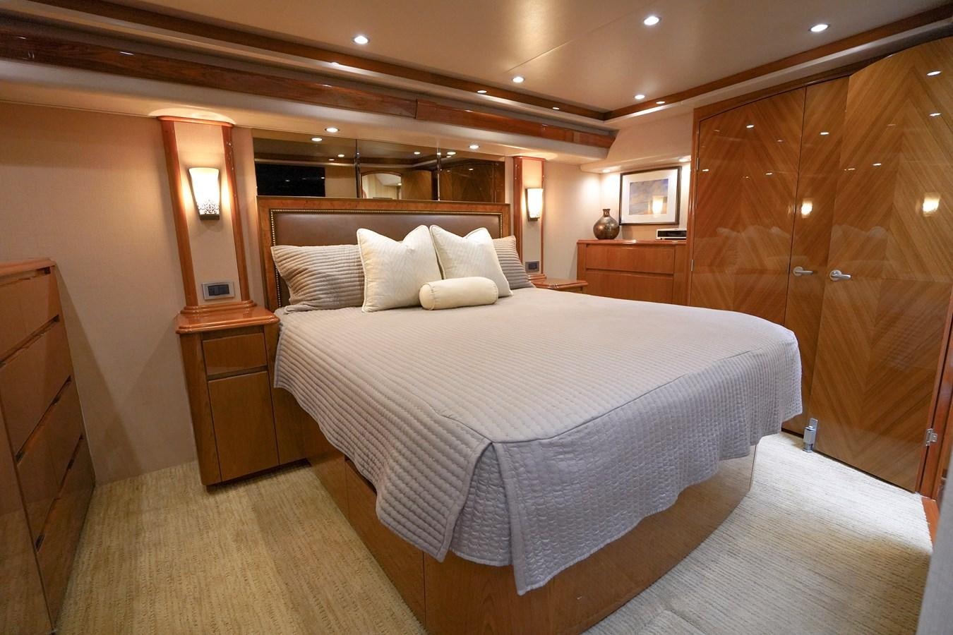 a bed in a room aboard BENEDETTA Yacht for Sale