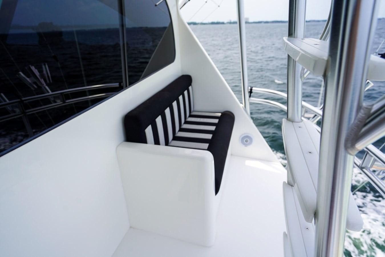 a boat with white seats aboard BENEDETTA Yacht for Sale