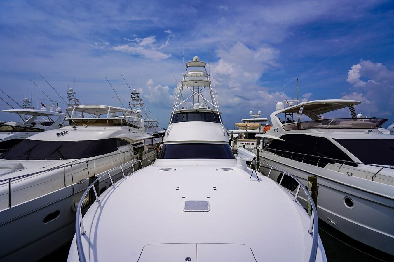 a group of boats in a harbor aboard BENEDETTA Yacht for Sale