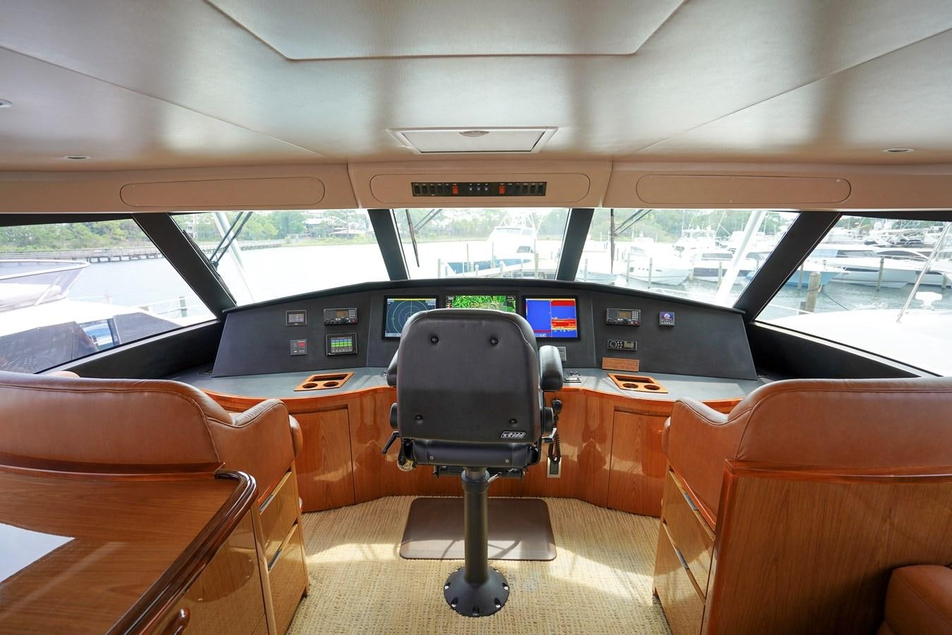 inside of a car aboard BENEDETTA Yacht for Sale